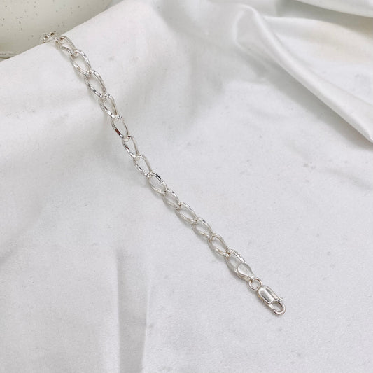 Mens Figaro style Silver Bracelet MBP41