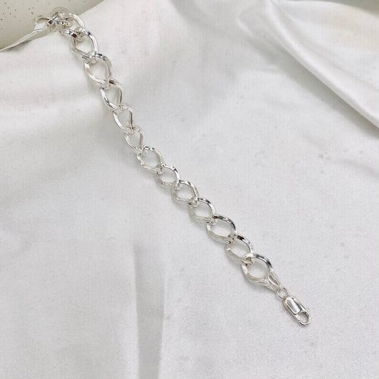 Mens Chunky Curb style Silver Bracelet MBP44