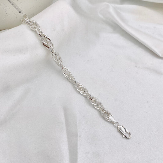 Mens Diamond style Silver Bracelet MBP45