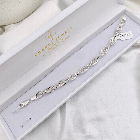 Mens Diamond style Silver Bracelet MBP45