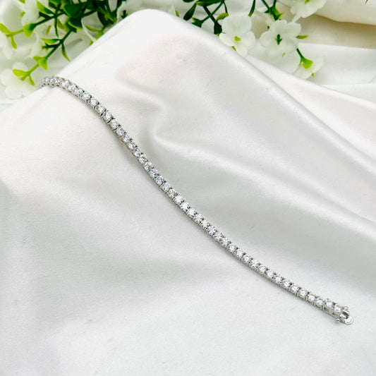 Tennis Bracelet with Moissanites In 925 Sterling Silver WBT28