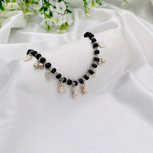 Kids Pure silver NAZARIYA Flower Dangler-charms Anklet BAI03