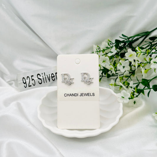 Dior Stud 925 Sterling Silver Earrings ERW34