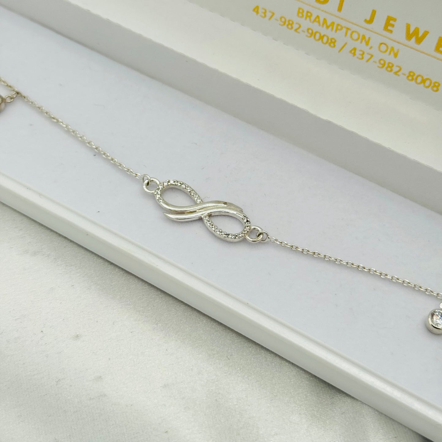 Infinity 925 Sterling Silver Anklet WAS22