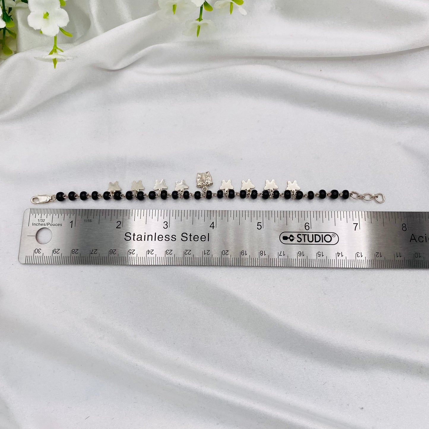 Kids Pure silver NAZARIYA Butterfly Dangler-charms Anklet BAI01