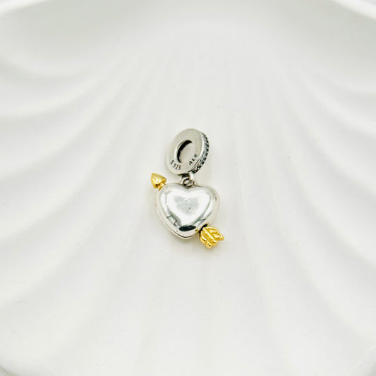 Heart Arrow Pandora Charm 925 Sterling Silver PDC06