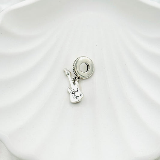 Guitar Pandora Charm 925 Sterling Silver PDC07