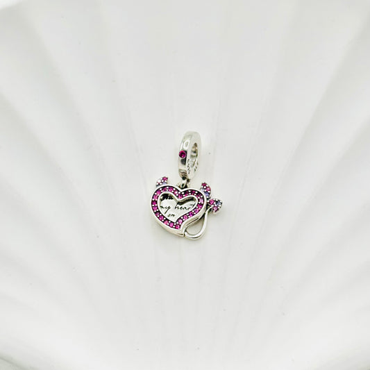 Devils Heart Pandora 925 Sterling Silver Charm PDC21