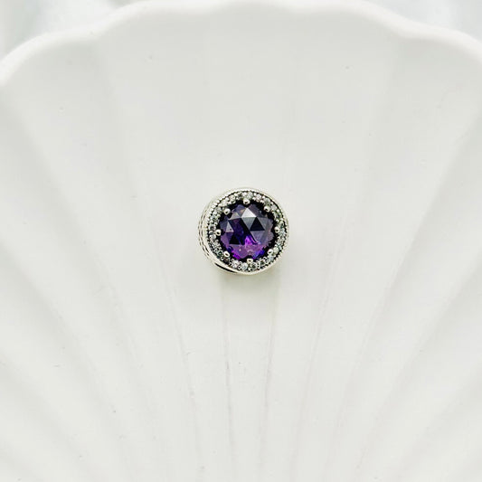 Purple Crystal Pandora 925 Sterling Silver Charm PDC26