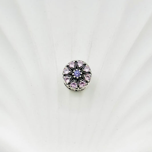 Pink Purple Crystal Pandora 925 Sterling Silver Charm PDC30