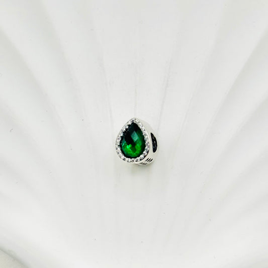 Green Crystal Pandora 925 Sterling Silver Charm PDC31