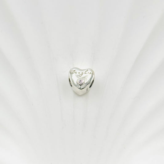 Daughter Heart Pandora 925 Sterling Silver Charm PDC45