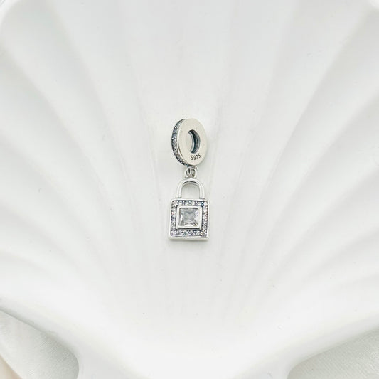 Lock stone Pandora 925 Sterling Silver Charm PDC57