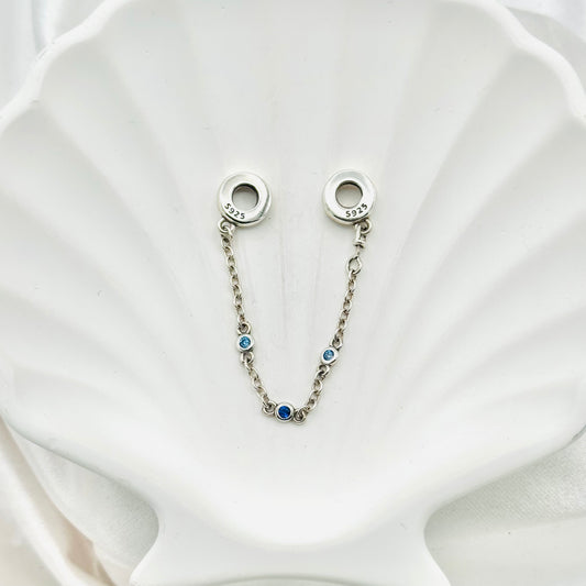 Blue Stone Connector Chain Pandora 925 Sterling Silver Charm PDC67