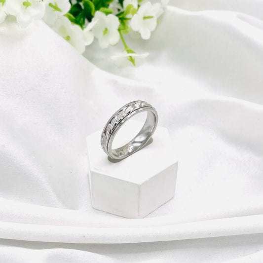 Unisex Spinner/stress relief Bands In Sterling Silver URS49