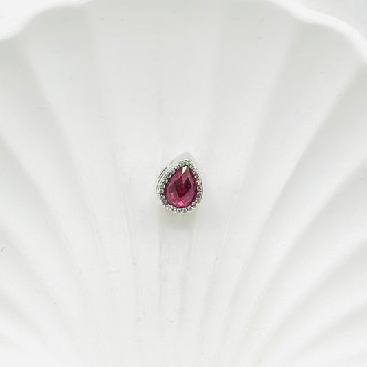 Red Crystal Pandora 925 Sterling Silver Charm PDC80