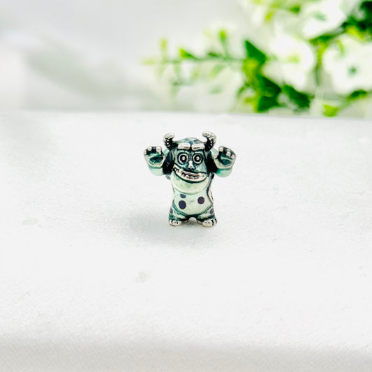 Disney Pixar Monster's Inc Sulley Green Enamel Pandora 925 Sterling Silver Charm PDC92