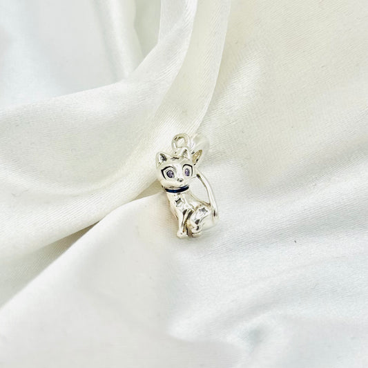 Pet Cat & Bow Pandora 925 Sterling Silver Charm PDC97