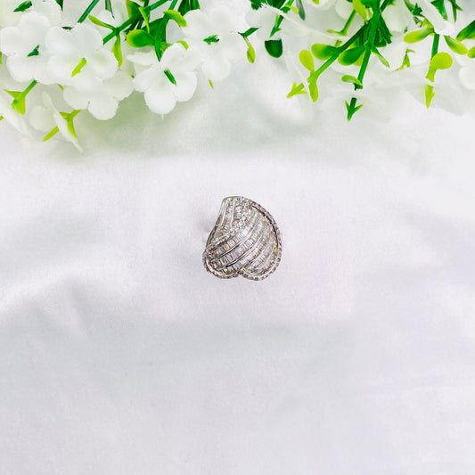 Women Heart Silver Ring WRI33