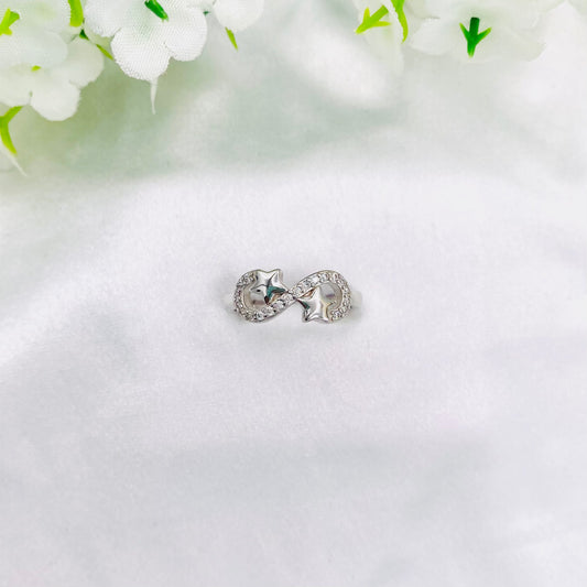 Women Infinity shaped Silver Ring WRI37