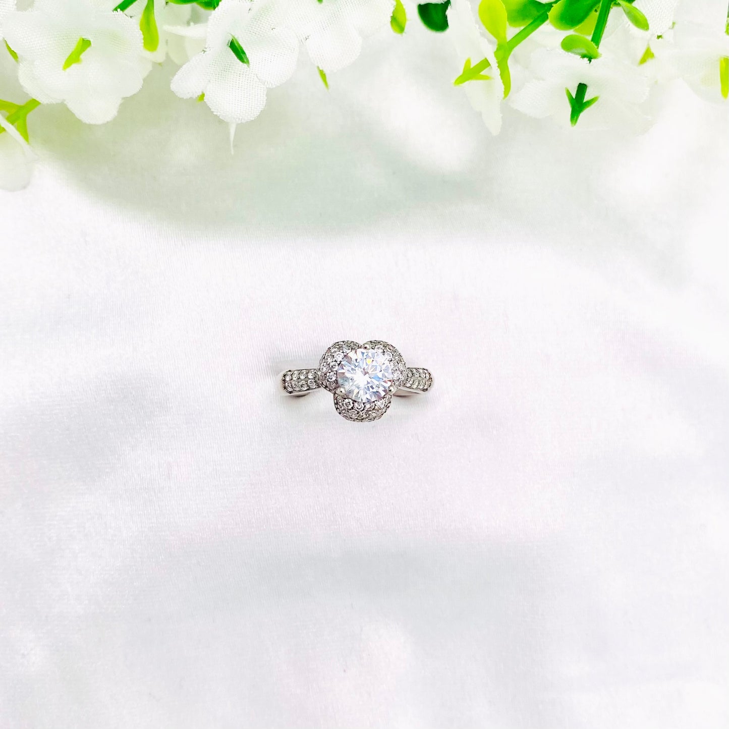 Women Marquise Solitaire Valentines Silver Ring WRI41