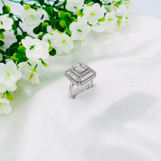 Women Chunky silver Ring WRI71