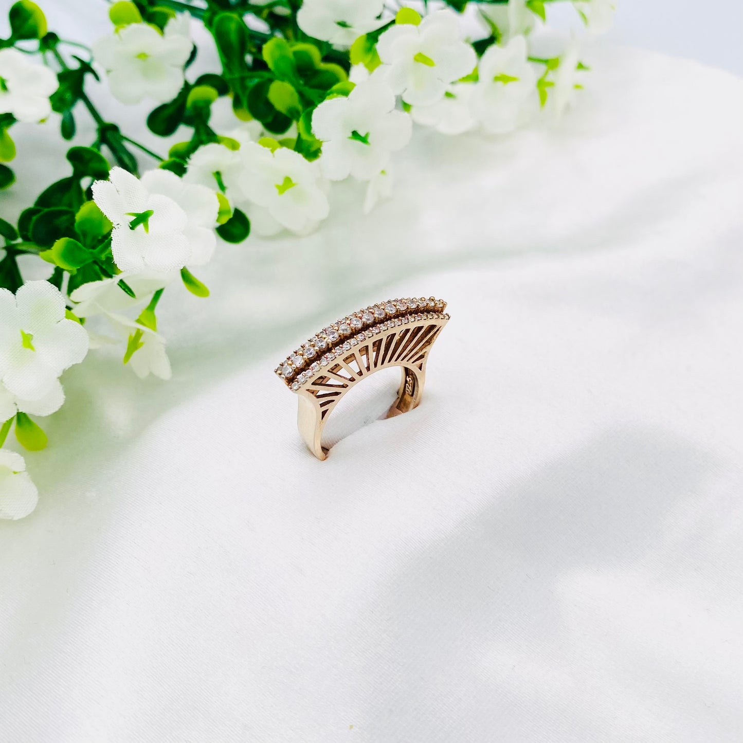 Women Rosegold silver Ring WRI72