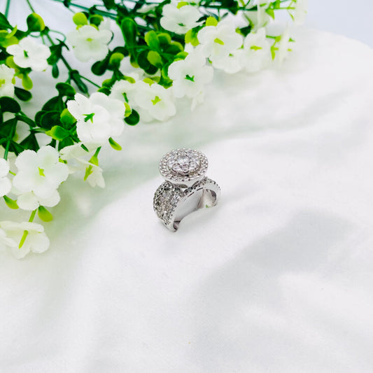 Women Cocktail silver Ring WRI73