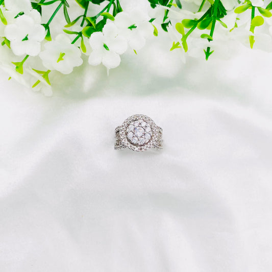 Women Cocktail silver Ring WRI73