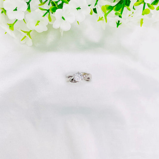 Women Solitaire Silver Ring WRI97