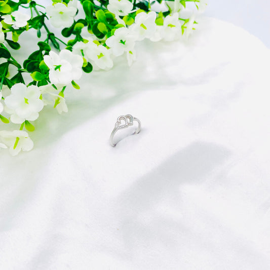 Women Valentine Heart Silver Ring WRI100