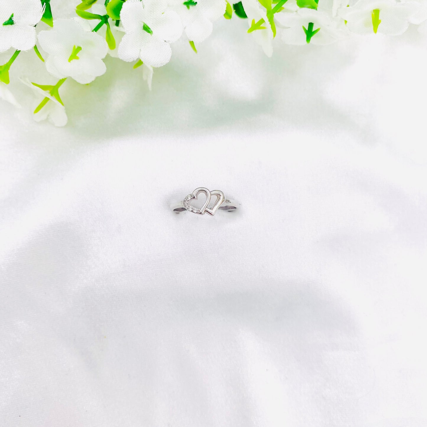 Women Valentine Heart Silver Ring WRI100