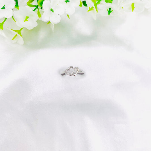 Women Valentine Heart Silver Ring WRI100