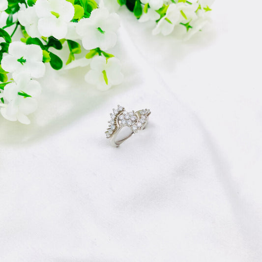 Women Silver Ring With American Diamonds WRI120