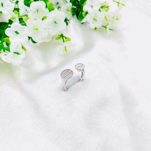 Women Adjustable Silver Ring WRI124