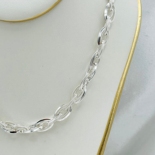 Cable link chain Necklace in 925 Sterling Silver MCH07