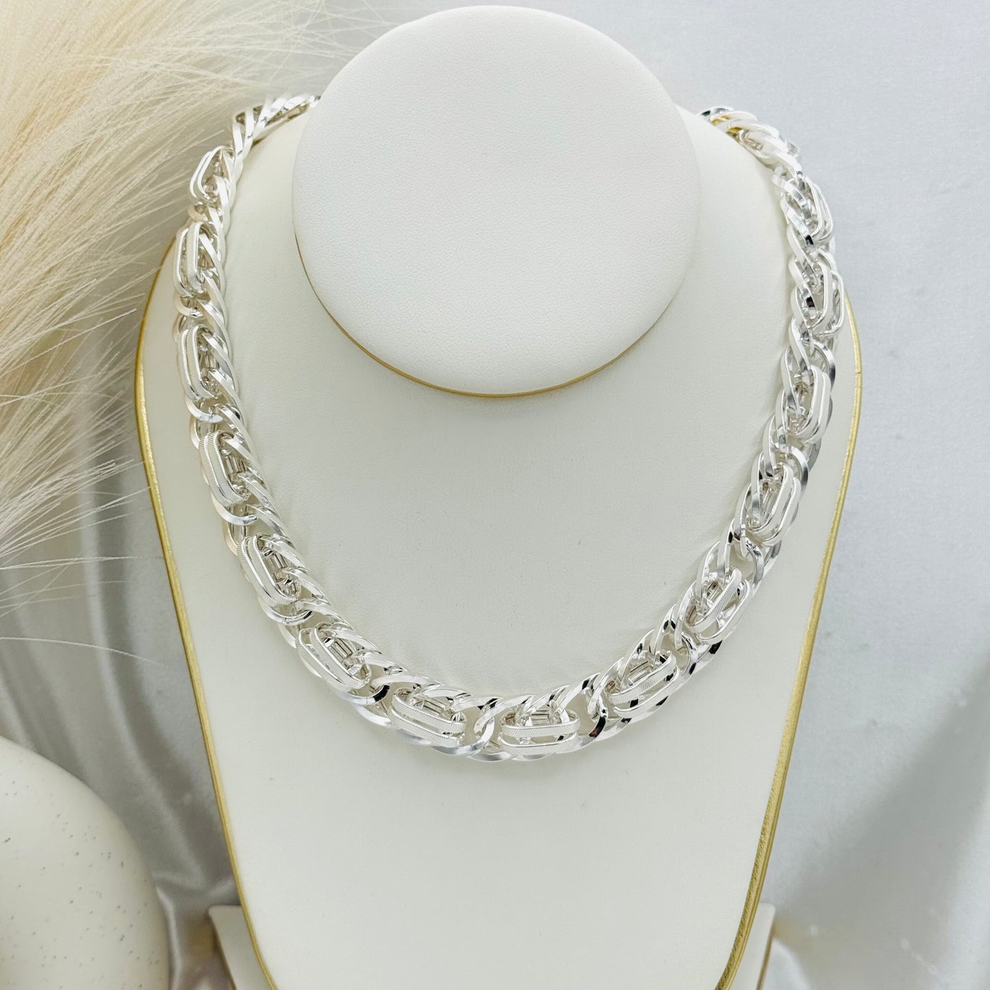 Chunky Kings Curb link chain Necklace in 925 Sterling Silver MCH09