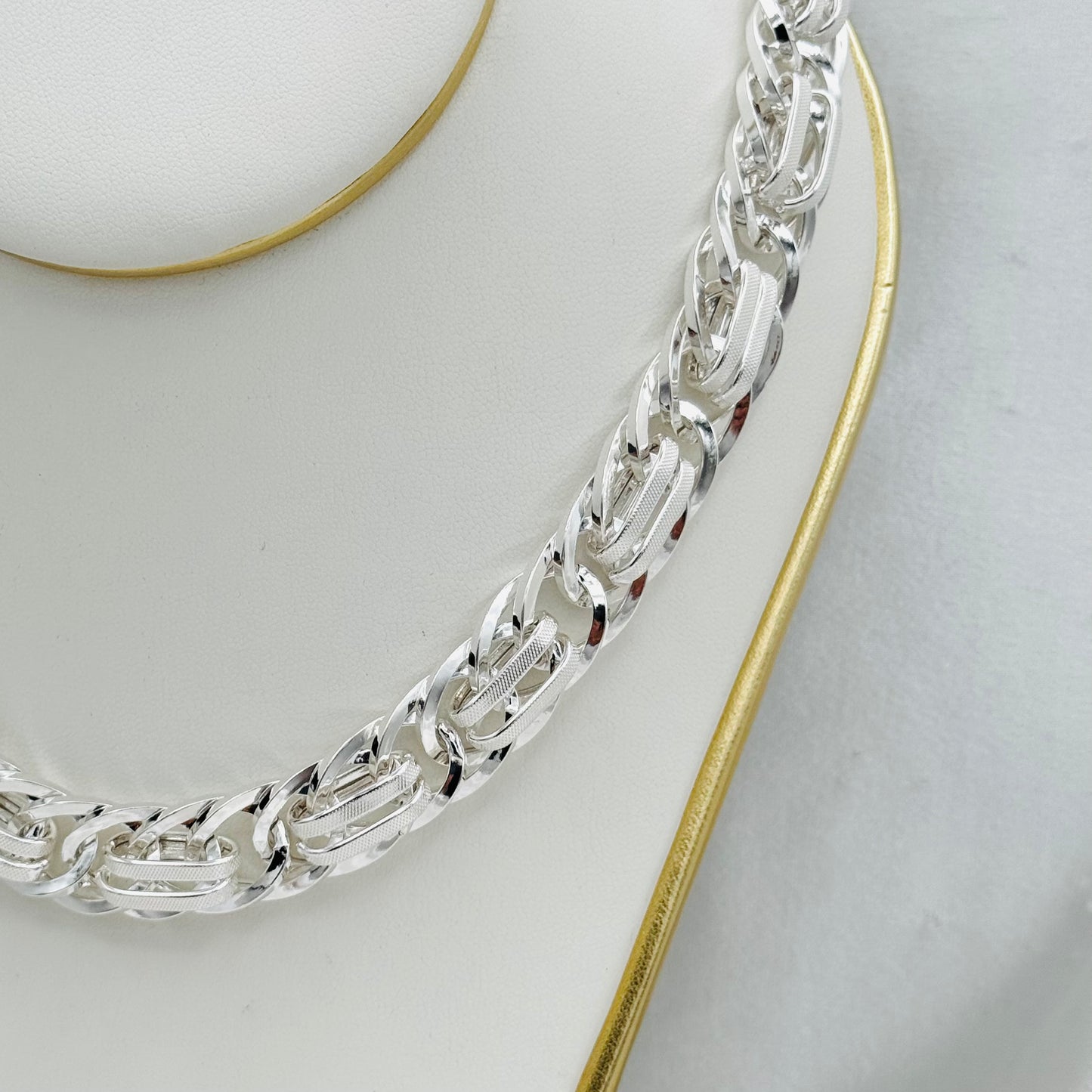 Chunky Kings Curb link chain Necklace in 925 Sterling Silver MCH09