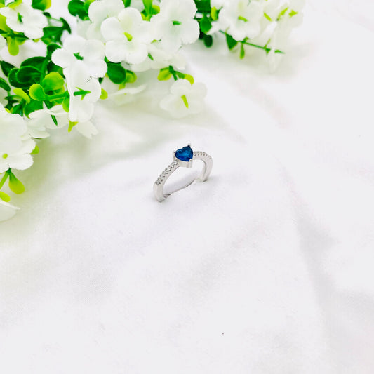 Women Blue stone Silver Ring WRI133