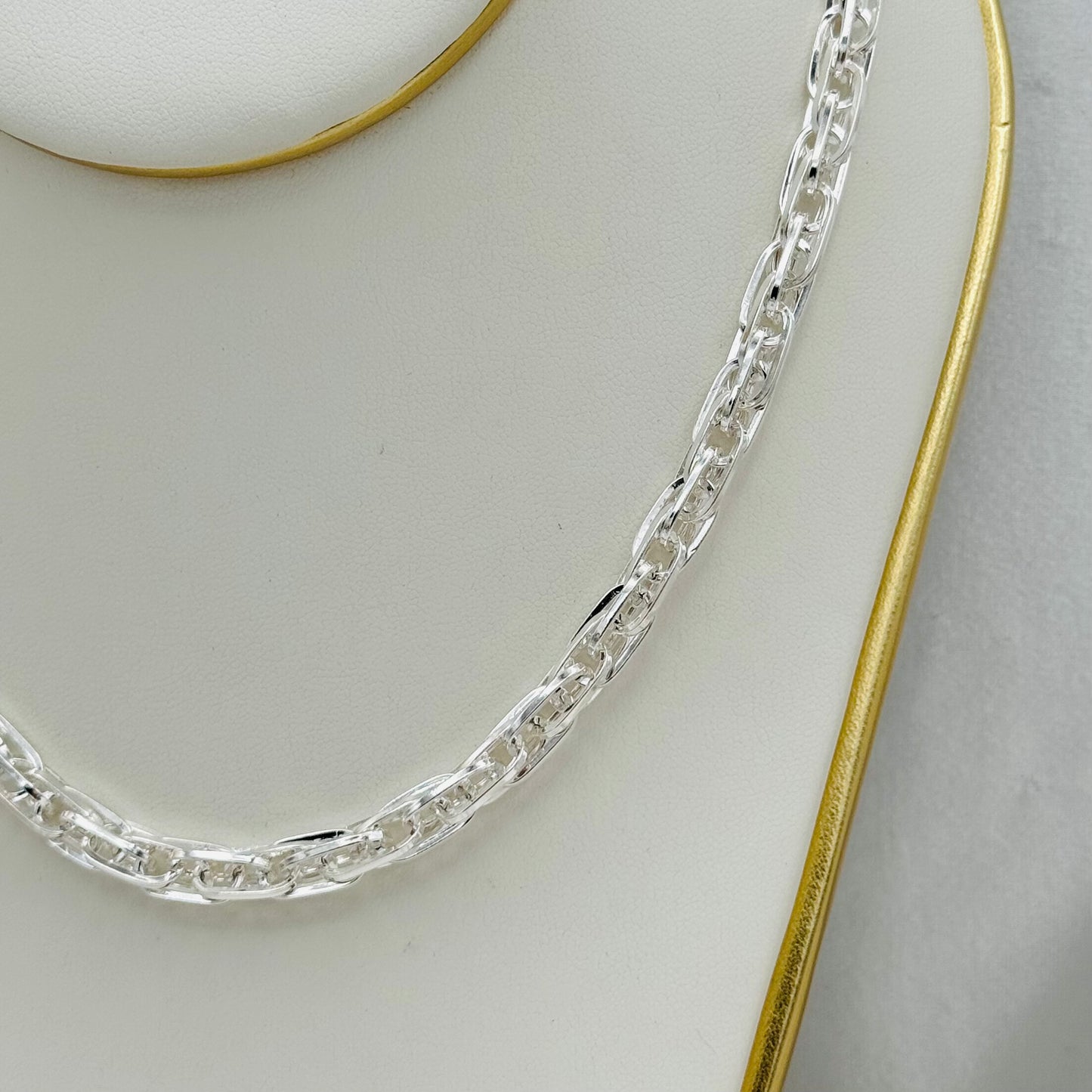 Paperclip Link Necklace in 925 Sterling Silver MCH26