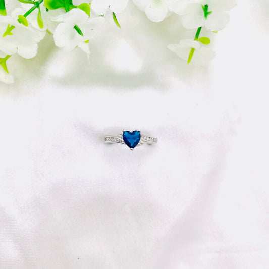 Women Blue stone Silver Ring WRI138