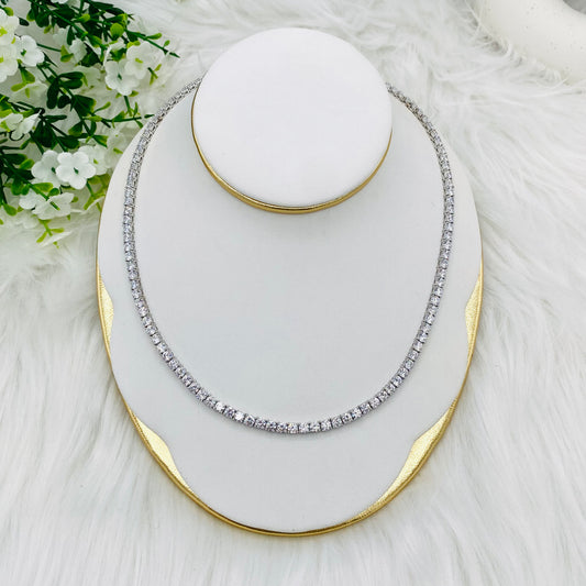 Princess-cut Tennis Necklace UTN07