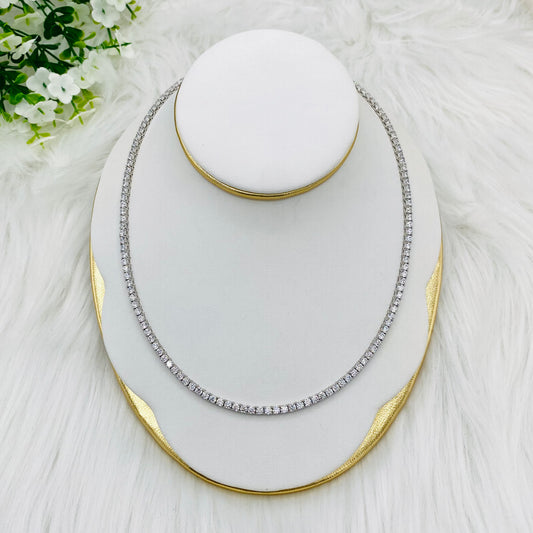 Princess-cut Tennis Necklace UTN05