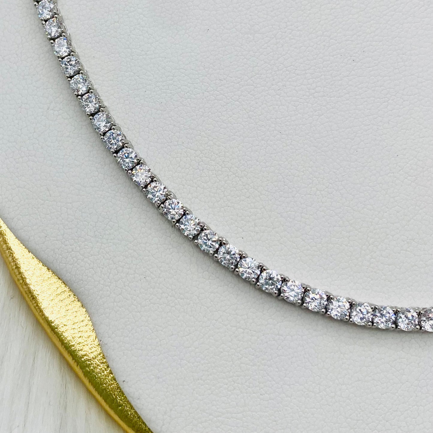 Princess-cut Tennis Necklace UTN06