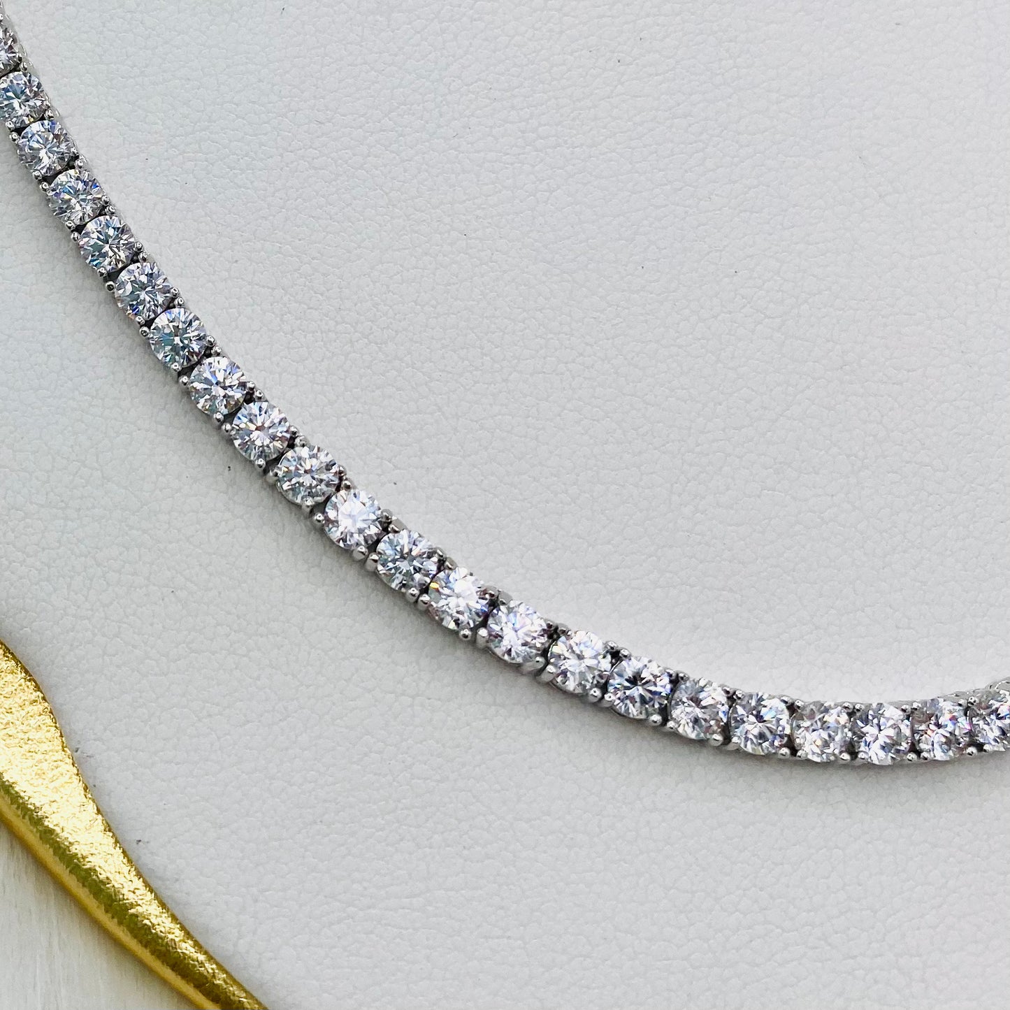 Princess-cut Tennis Necklace UTN07