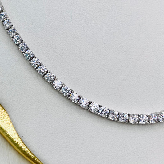 Princess-cut Tennis Necklace UTN07