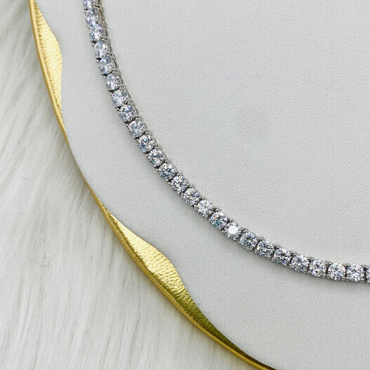 Princess-cut Tennis Necklace UTN05