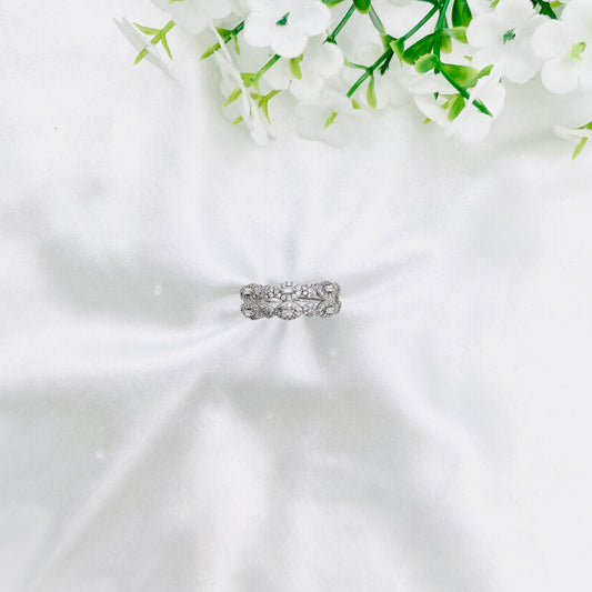 Women Adjustable Silver Ring WRI197