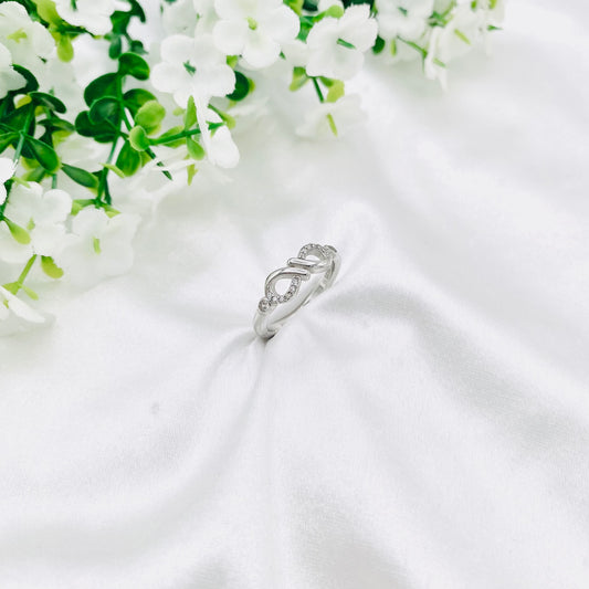 Women Infinity Silver Ring WRI193