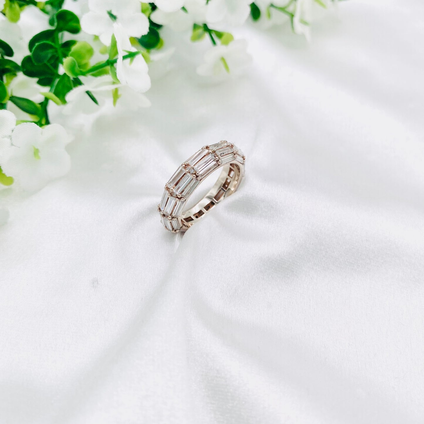 Women Rosegold Silver Band WRI189